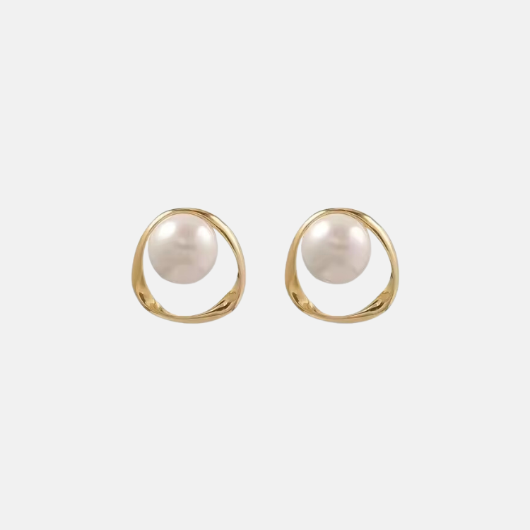 Classic Pearl Earrings - 18ct Gold Plated