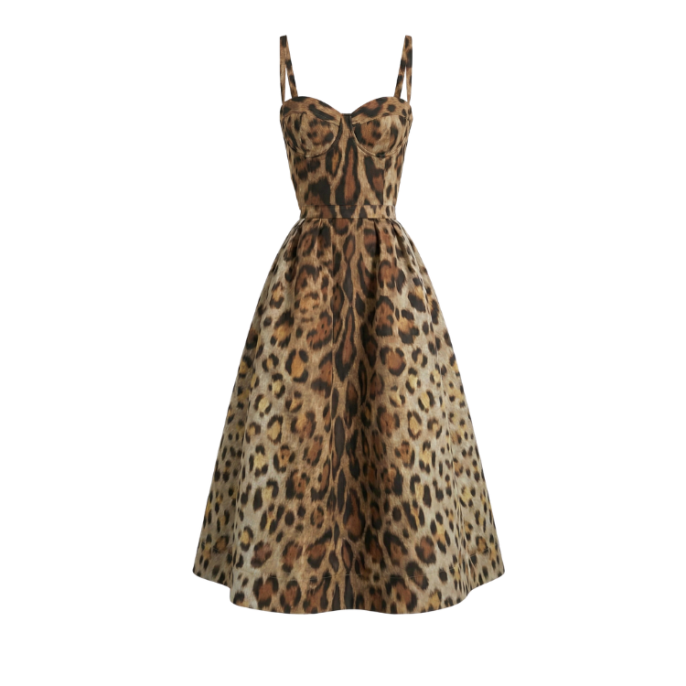 Casual Animal Print Maxi Dress