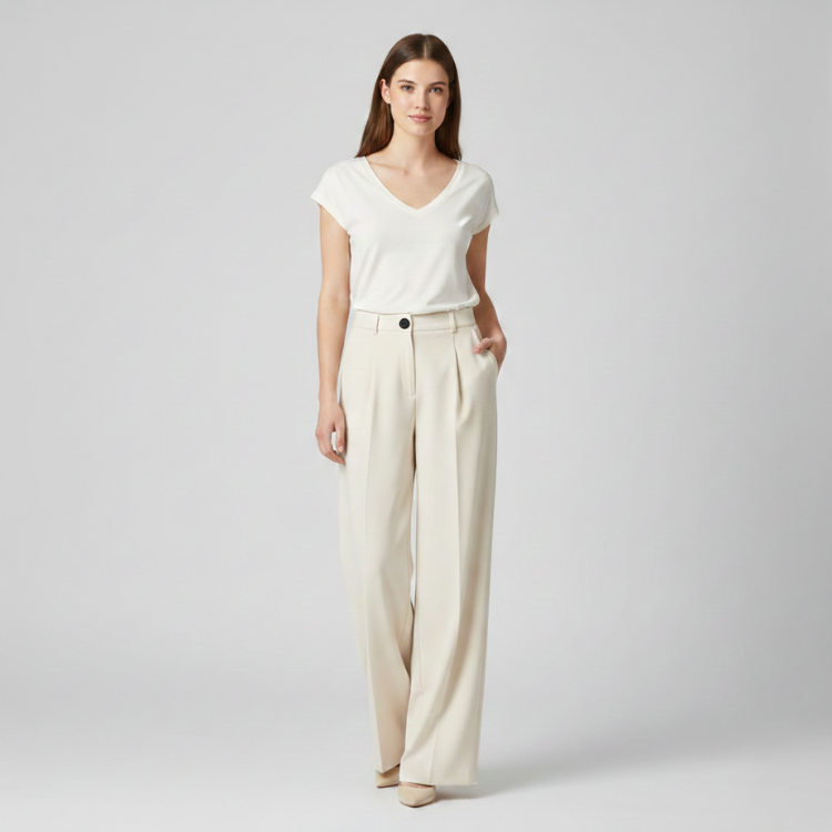 Tailored Carrot Trousers - Elegance