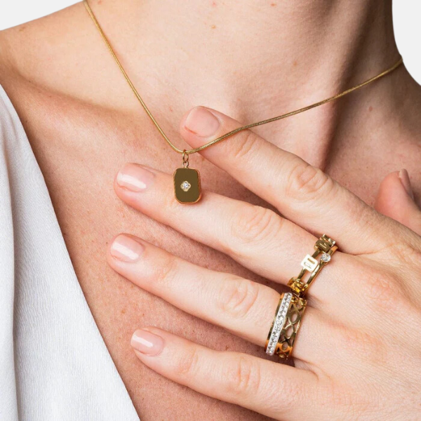 North Pendant Necklace - Gold Plated