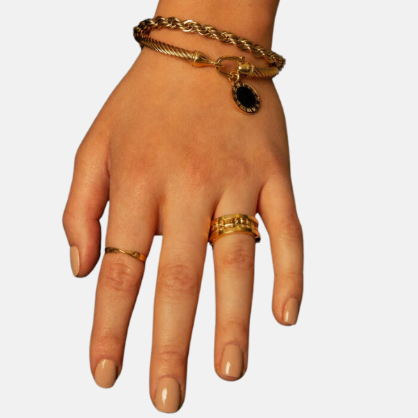 Lunar Cord Bracelet – Gold Plated