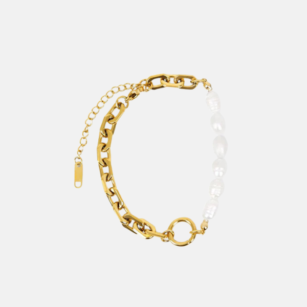 Shimmering Pearl Mood Bracelet – Gold Plated