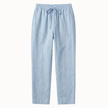 Briale Casual Linen Trousers With a High Waist and Breathability