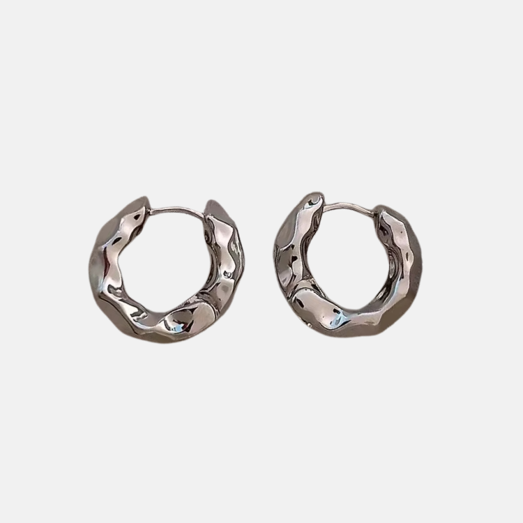 Twisted Hoop Earrings - 18ct Gold Plated