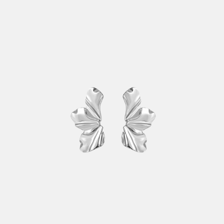 Sculpted Leaf Earrings - 18ct Gold Plated