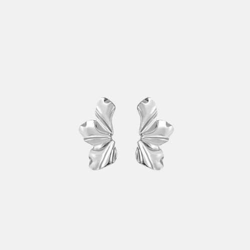 Sculpted Leaf Earrings - 18ct Gold Plated