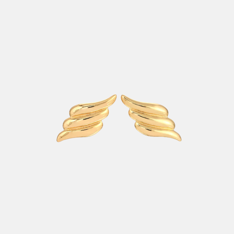 Angel Wing Earrings - 18ct Gold Plated