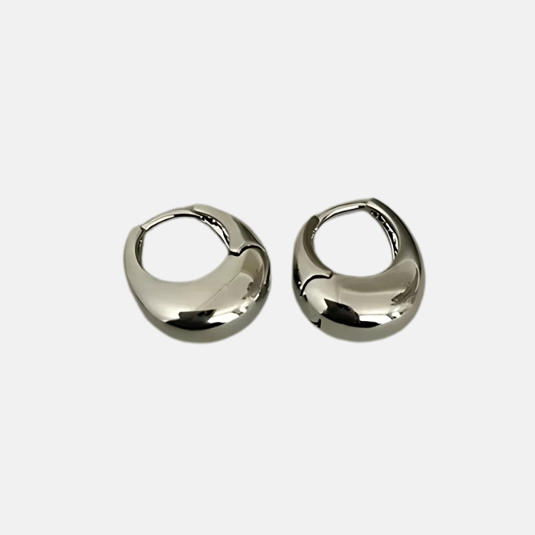 Polished Hoop Earrings - 18ct Gold Plated