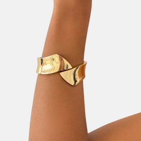 Contemporary Gold Bangle - 18ct Gold Plated