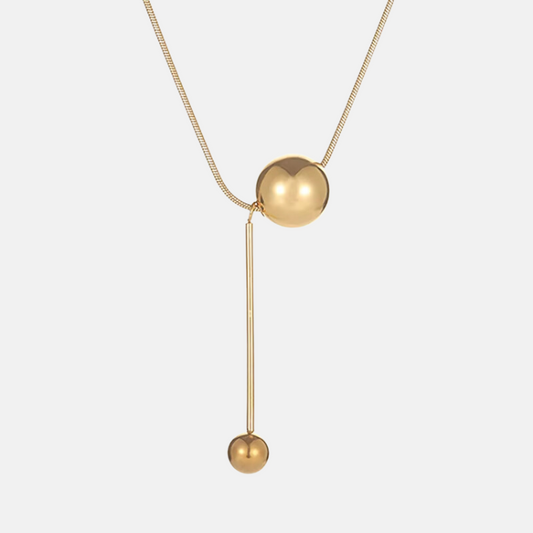 Sliding Pendant Necklace - 18ct Gold Plated