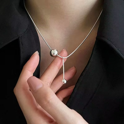 Sliding Pendant Necklace - 18ct Gold Plated