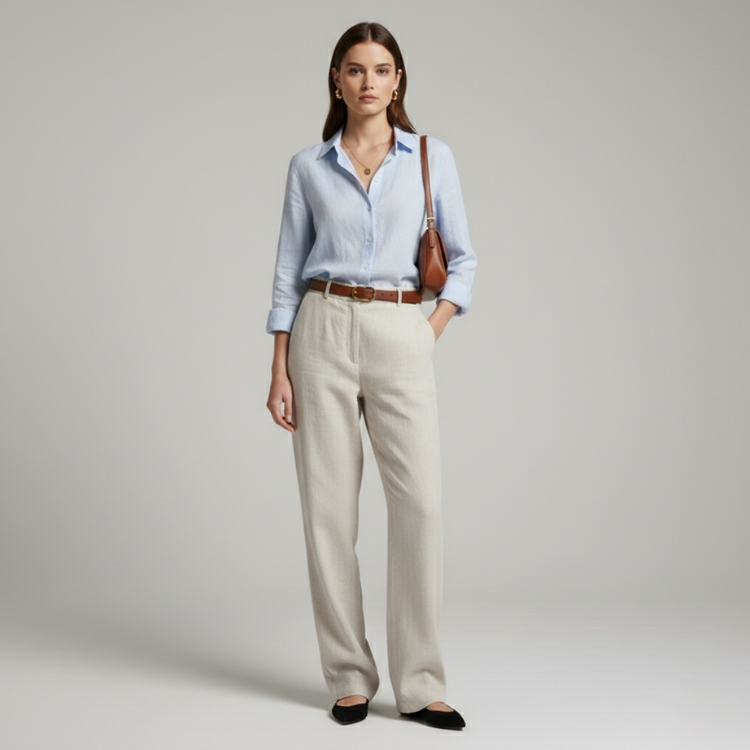 Classic Light Blue Blouse