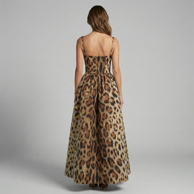 Casual Animal Print Maxi Dress