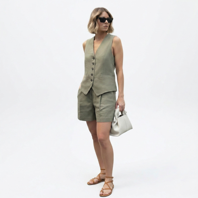 Olivia Co-ord - Tailored Linen Set