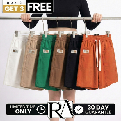[Buy 3, Get 3 Free!] Naira Women's Shorts in Washed Linen and Soft Cotton for Absolute