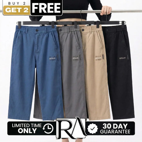 [Buy 2, Get 2 Free] Lunea Capri Trousers in Cotton Twill with Comfortable