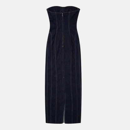 Navy Denim Bodycon Dress