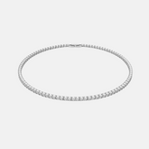 Cubic Zirconia Choker Necklace - Silver