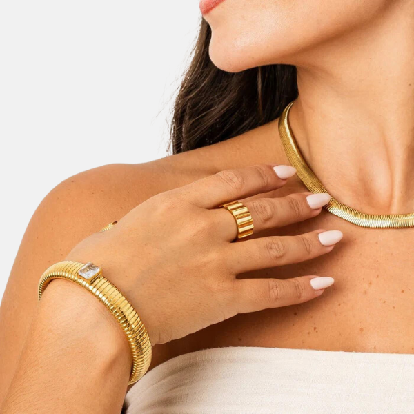 Golden Alvor Necklace - Gold Plated