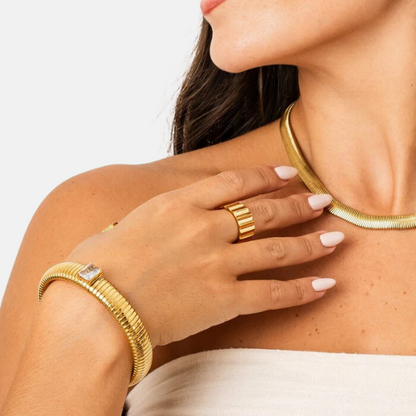 Golden Alvor Necklace - Gold Plated
