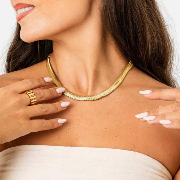 Golden Alvor Necklace - Gold Plated