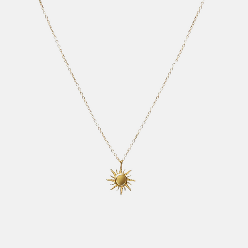 Solar Pendant Necklace - Gold Plated