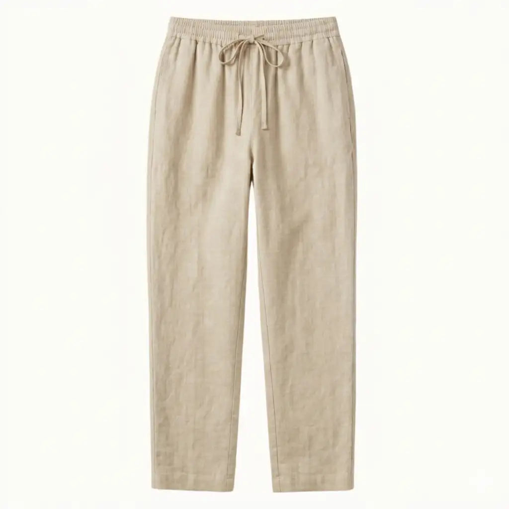 Briale Casual Linen Trousers With a High Waist and Breathability