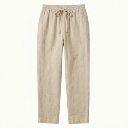 Briale Casual Linen Trousers With a High Waist and Breathability