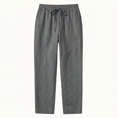 Briale Casual Linen Trousers With a High Waist and Breathability