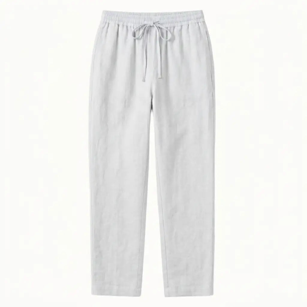 Briale Casual Linen Trousers With a High Waist and Breathability