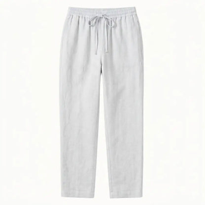 Briale Casual Linen Trousers With a High Waist and Breathability