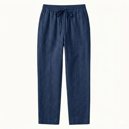 Briale Casual Linen Trousers With a High Waist and Breathability