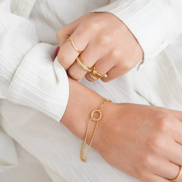 Ring Harmony Bracelet – Gold Plated