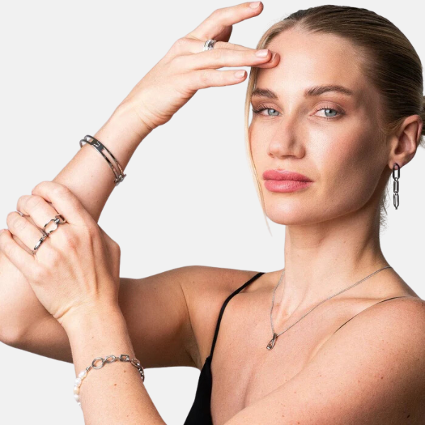Shimmering Pearl Mood Bracelet – Silver