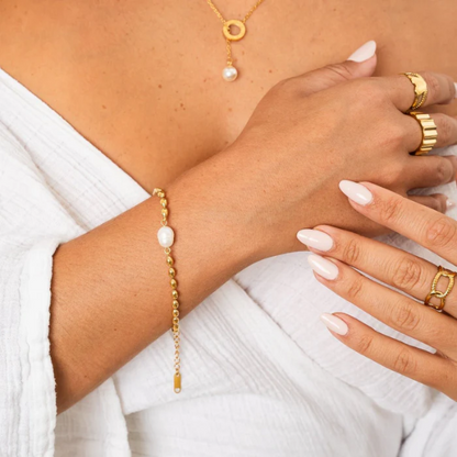 Stellar Pearl Bracelet – Gold Plated