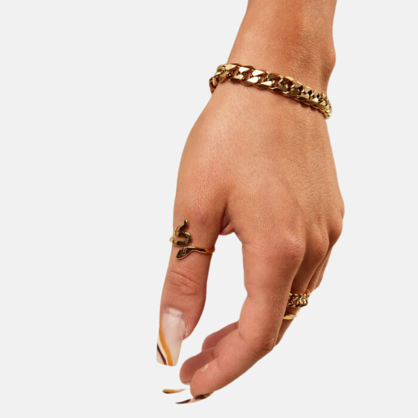 Golden Steel Chain Bracelet - Gold Plated