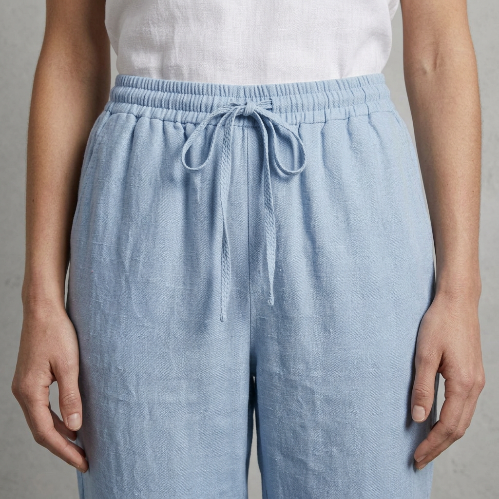 Briale Casual Linen Trousers With a High Waist and Breathability
