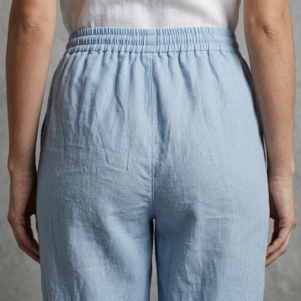Briale Casual Linen Trousers With a High Waist and Breathability