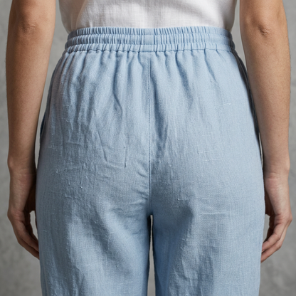 Briale Casual Linen Trousers With a High Waist and Breathability